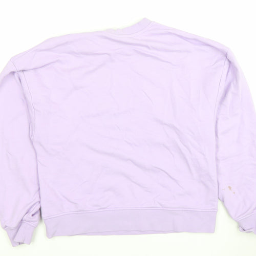 JXRX Womens Lilac Pullover Sweatshirt XS Cotton Casual