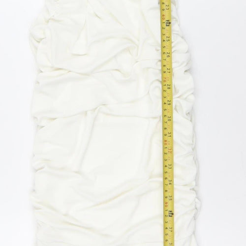 Honor Gold London Women White S Mermaid Maxi Ruched Formal Dress
