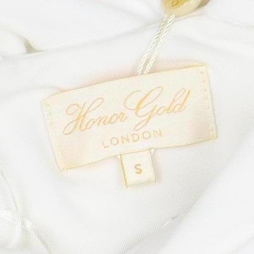 Honor Gold London Women White S Mermaid Maxi Ruched Formal Dress