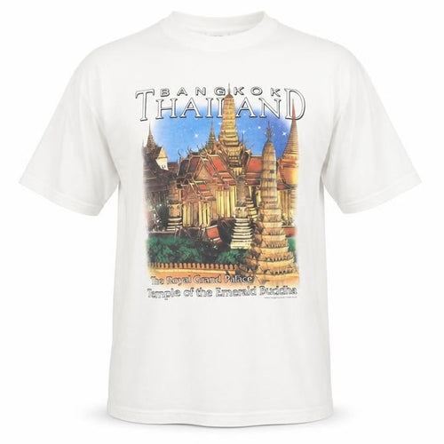 Joligolf Men's White Bangkok Thailand Graphic Cotton T-Shirt L Vintage