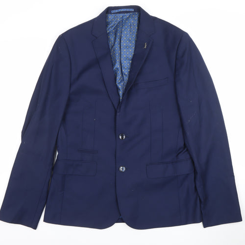 6th Sense Men's Blue 38R Regular Fit Blazer Jacket