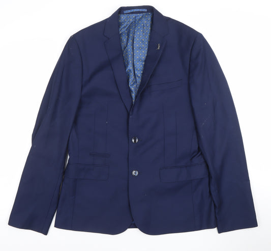 6th Sense Men's Blue 38R Regular Fit Blazer Jacket