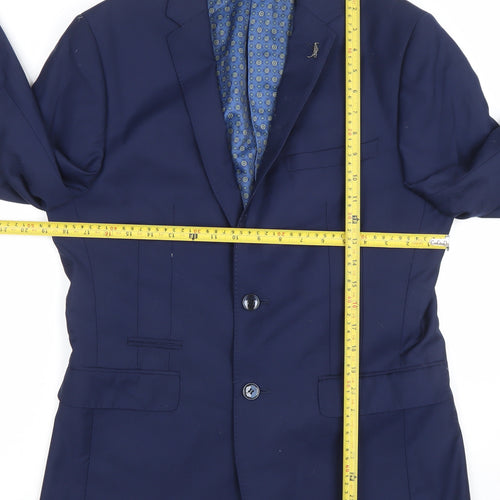 6th Sense Men's Blue 38R Regular Fit Blazer Jacket