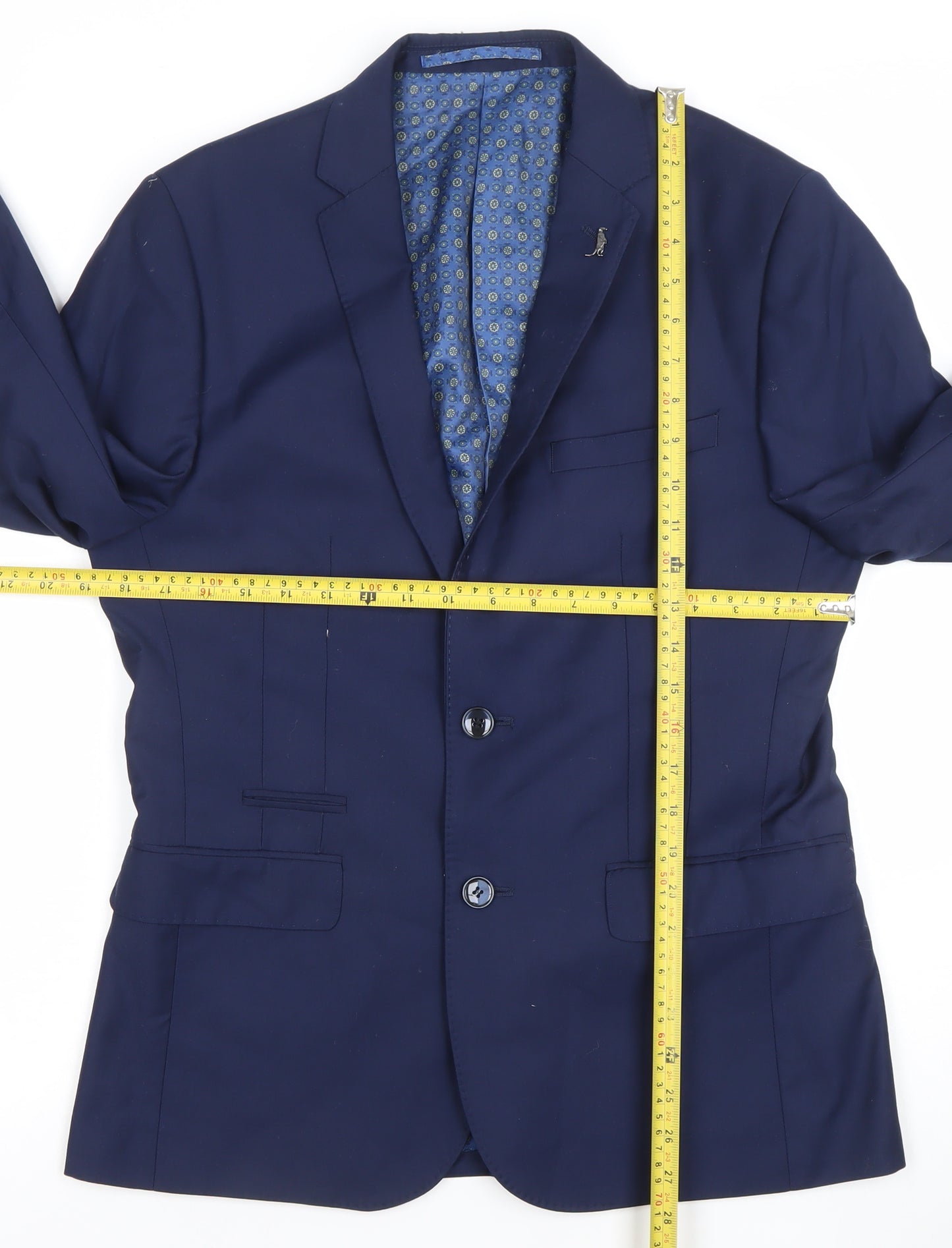 6th Sense Men's Blue 38R Regular Fit Blazer Jacket