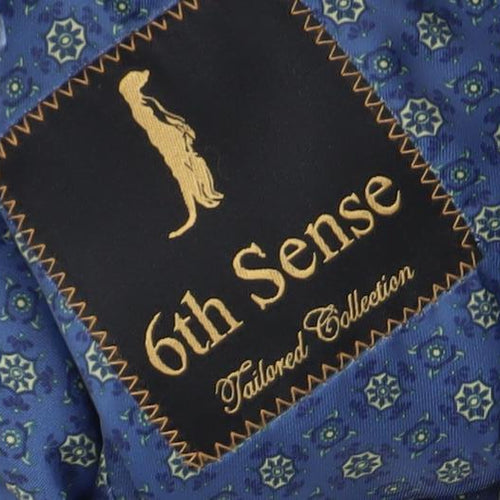 6th Sense Men's Blue 38R Regular Fit Blazer Jacket