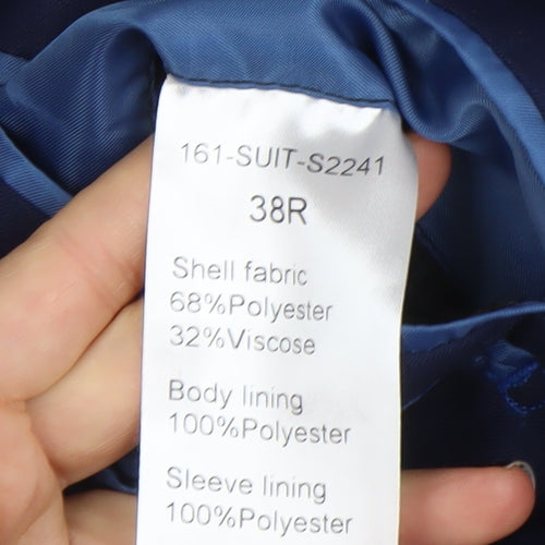 6th Sense Men's Blue 38R Regular Fit Blazer Jacket