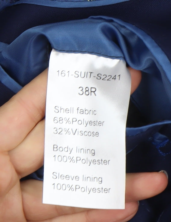 6th Sense Men's Blue 38R Regular Fit Blazer Jacket