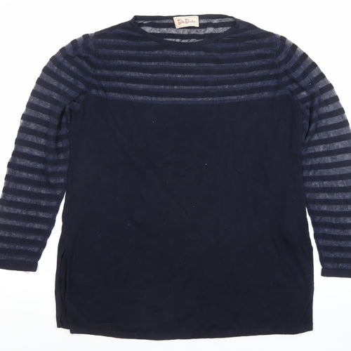 Betty Barclay Women's Navy Striped Long Sleeve Jersey Top M