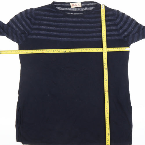 Betty Barclay Women's Navy Striped Long Sleeve Jersey Top M