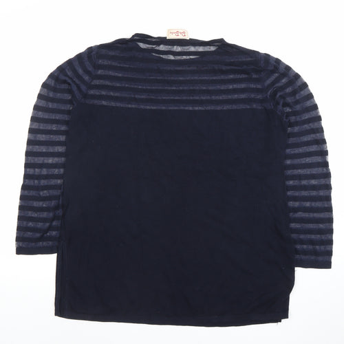 Betty Barclay Women's Navy Striped Long Sleeve Jersey Top M