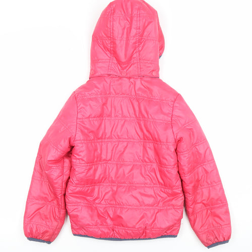 Name It Girls Pink Hooded Puffer Jacket 7 Years Lightweight Winter Coat