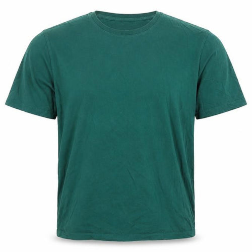 Pool Premium Men’s Green Cotton Crew Neck Regular Fit T-Shirt M