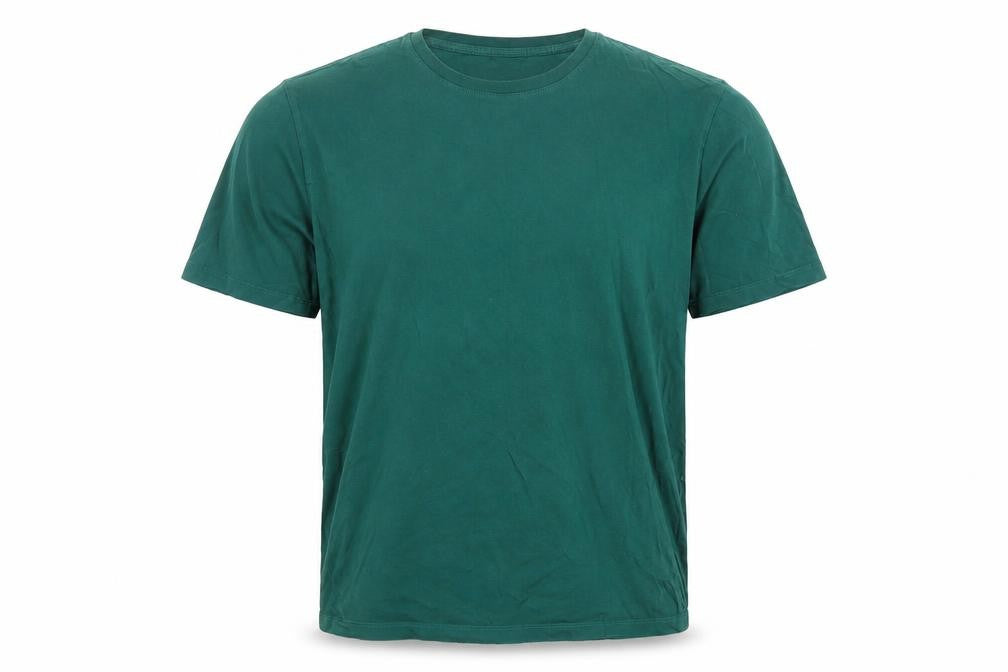 Pool Premium Men’s Green Cotton Crew Neck Regular Fit T-Shirt M
