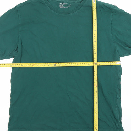 Pool Premium Men’s Green Cotton Crew Neck Regular Fit T-Shirt M