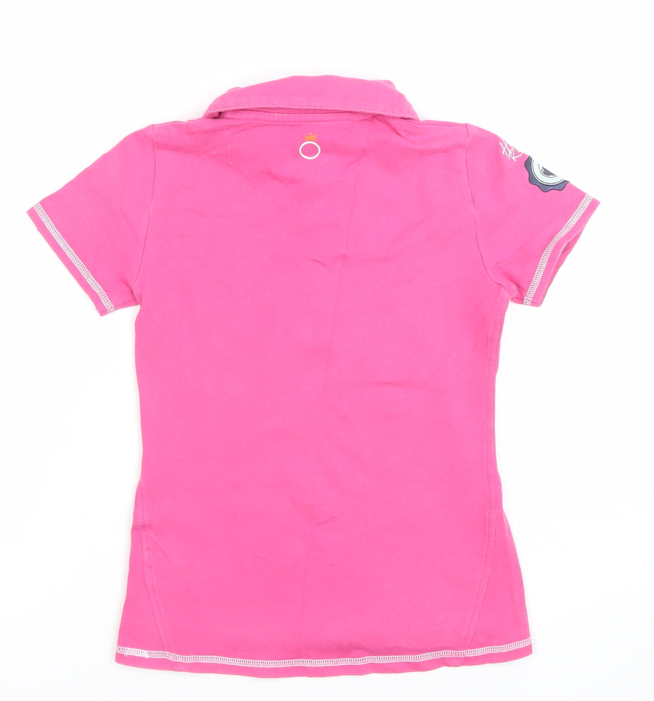 Fouganza Girls Pink Polo Shirt 8 Years Horse Riding Graphic Top