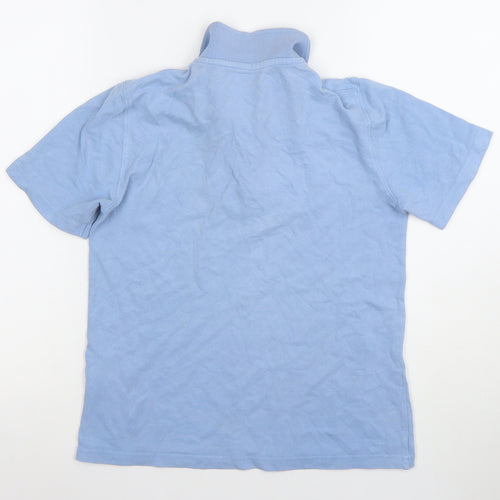 St. Bernard Boys Blue Cotton Polo Shirt 10-11 Years Button-Down Collar