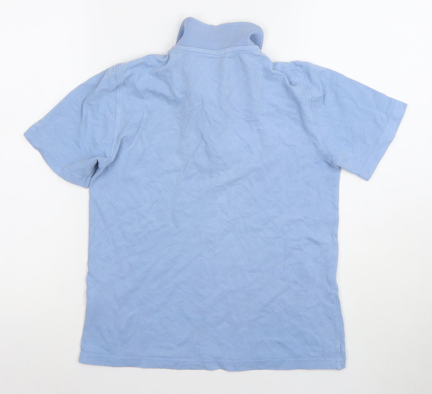 St. Bernard Boys Blue Cotton Polo Shirt 10-11 Years Button-Down Collar