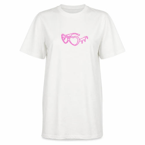 I Saw It First Women’s White Love Island Small Graphic T-Shirt Dress