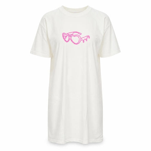 I Saw It First Women White Love Island Short T-Shirt Dress Size S