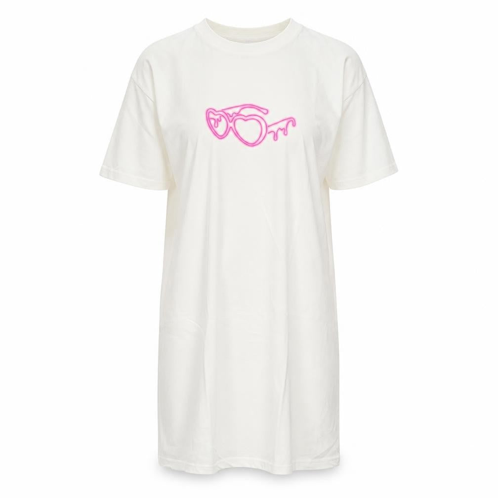 I Saw It First Women White Love Island Short T-Shirt Dress Size S