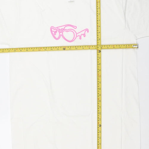 I Saw It First Women White Love Island Short T-Shirt Dress Size S