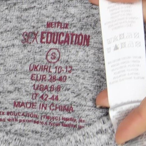 Sex Education Women's Grey Cropped Long Sleeve T-Shirt S