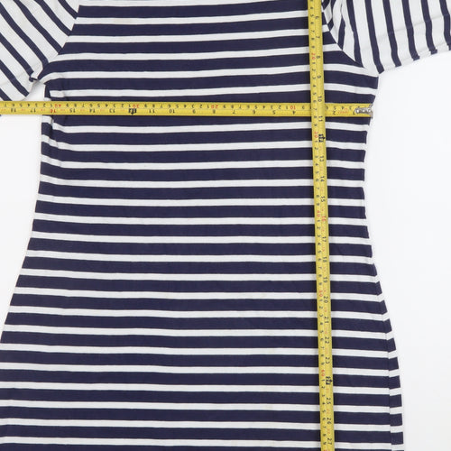 Jack Wills Women's Blue Striped T-Shirt Dress Size 12