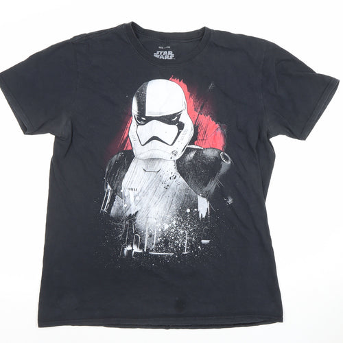 Star Wars Black Stormtrooper Men's Large Cotton T-Shirt