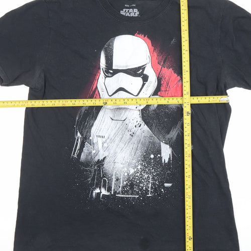Star Wars Black Stormtrooper Men's Large Cotton T-Shirt