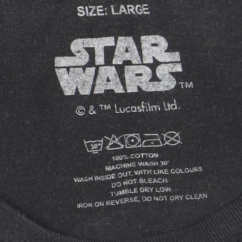 Star Wars Black Stormtrooper Men's Large Cotton T-Shirt