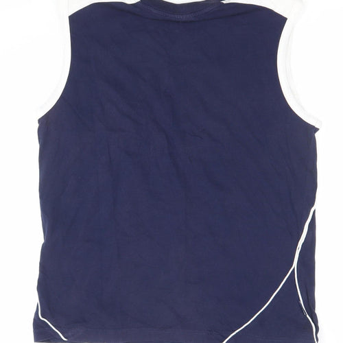 Dunlop Men's Blue Sleeveless Tank Top L Gym Training Jersey