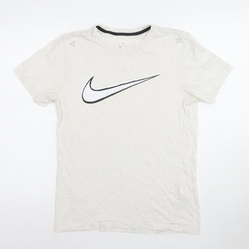 Nike Men's White Short Sleeve Sports Graphic Logo T-Shirt Size M