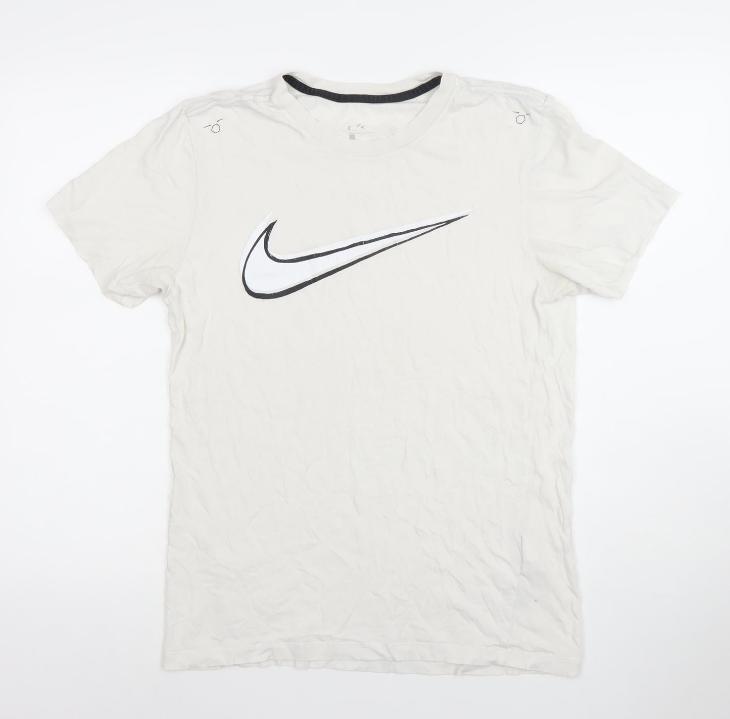 Nike Men's White Short Sleeve Sports Graphic Logo T-Shirt Size M