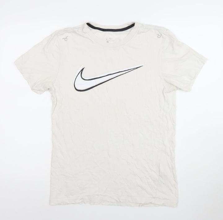 Nike Men's White Short Sleeve Sports Graphic Logo T-Shirt Size M