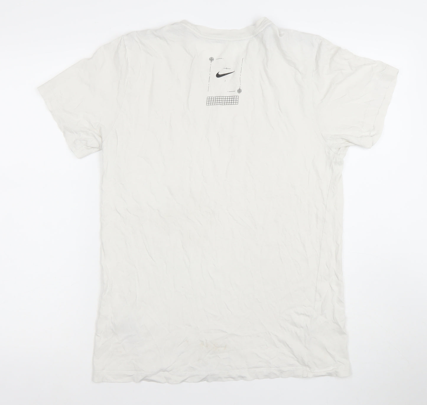 Nike Men's White Short Sleeve Sports Graphic Logo T-Shirt Size M