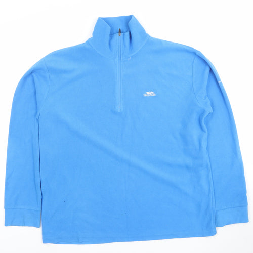 Trespass Men's Blue Fleece 1/2 Zip Pullover Sweatshirt Size M