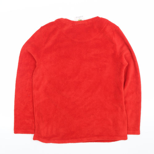 The Grinch Women's Red Fleece Pyjama Top Size S Christmas Long Sleeve