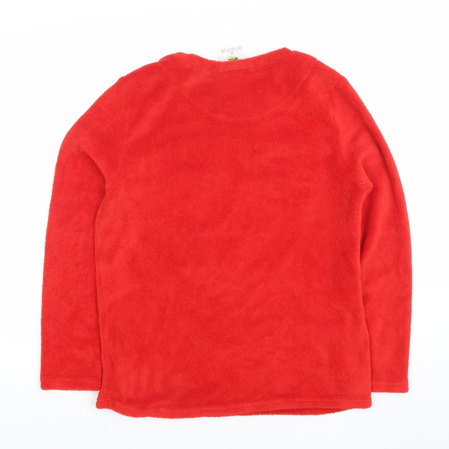 The Grinch Women's Red Fleece Pyjama Top Size S Christmas Long Sleeve