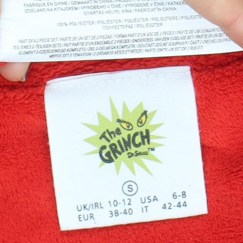 The Grinch Women's Red Fleece Pyjama Top Size S Christmas Long Sleeve