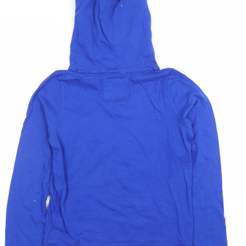 Abercrombie Teens Blue Pullover Hoodie L Embroidered Logo