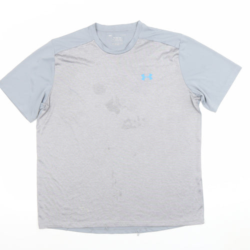 Under Armour Men's Grey Tech Tee T-Shirt L Short Sleeve Lightweight