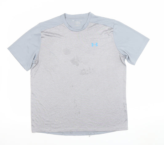 Under Armour Men's Grey Tech Tee T-Shirt L Short Sleeve Lightweight
