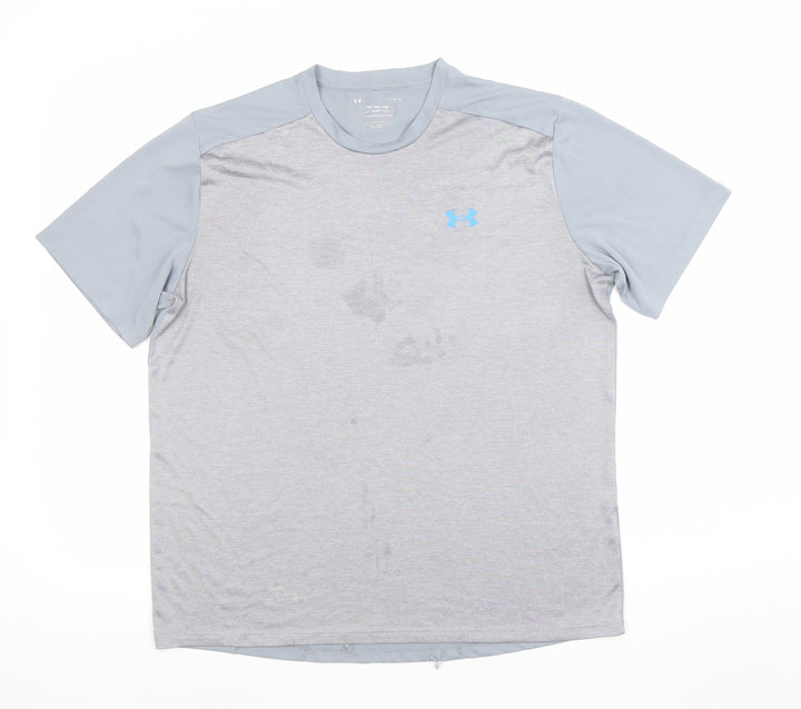 Under Armour Men's Grey Tech Tee T-Shirt L Short Sleeve Lightweight