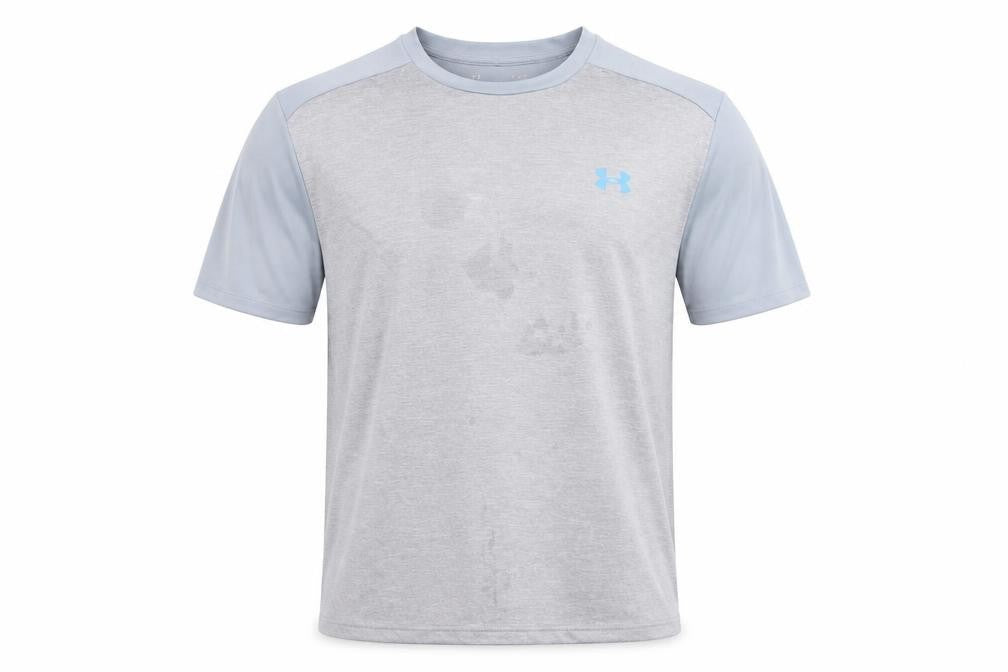 Front view of Under Armour Men's Grey Tech Tee T-Shirt L Short Sleeve Lightweight
