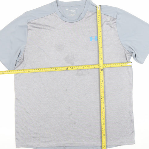 Under Armour Men's Grey Tech Tee T-Shirt L Short Sleeve Lightweight
