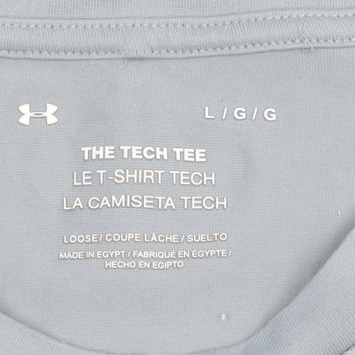 Under Armour Men's Grey Tech Tee T-Shirt L Short Sleeve Lightweight