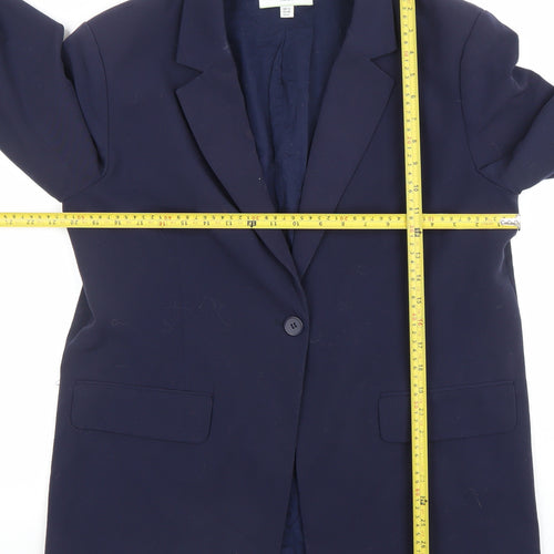 Carolyn Donnelly Women Blue UK 12 Single-Breasted Blazer