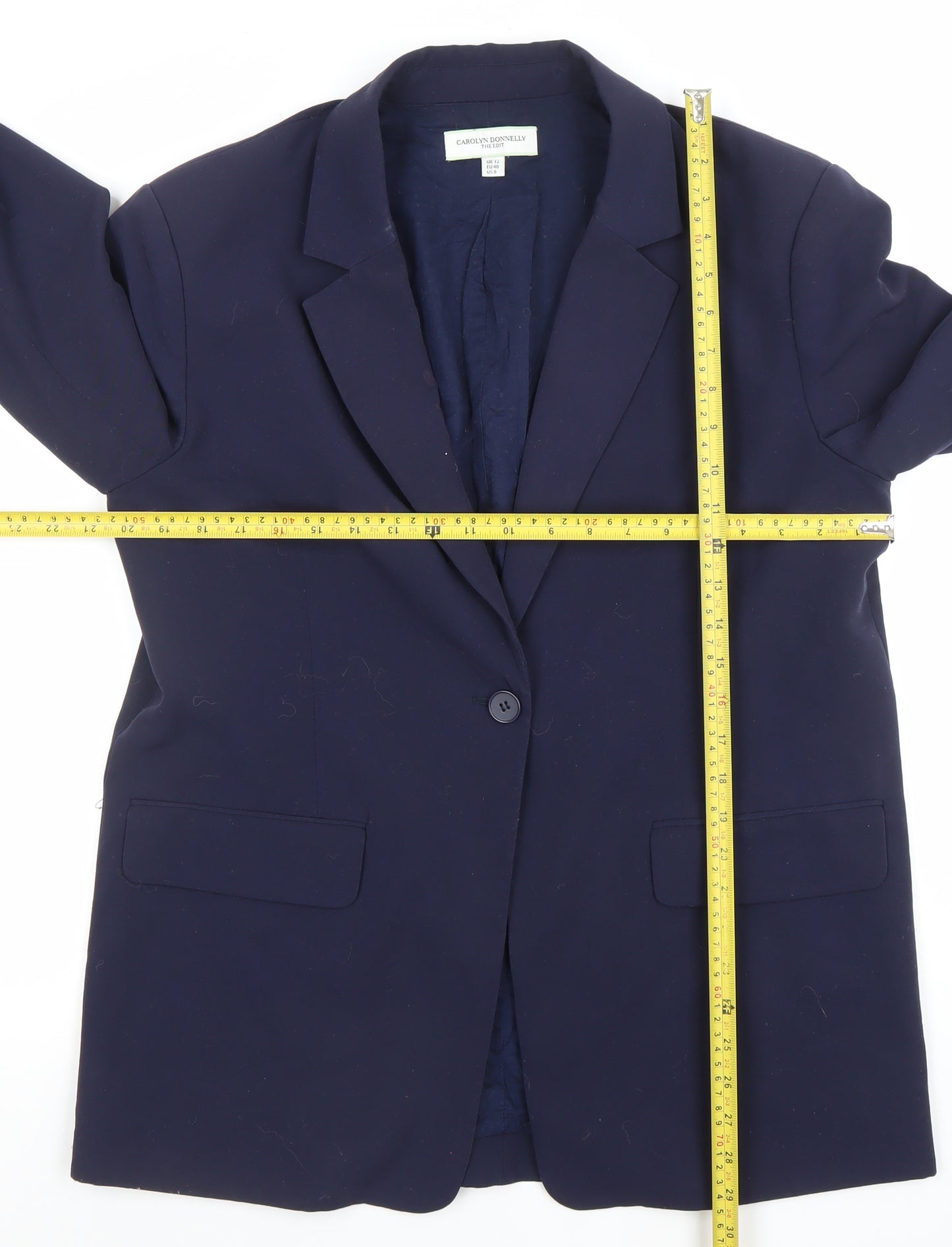 Carolyn Donnelly Women Blue UK 12 Single-Breasted Blazer