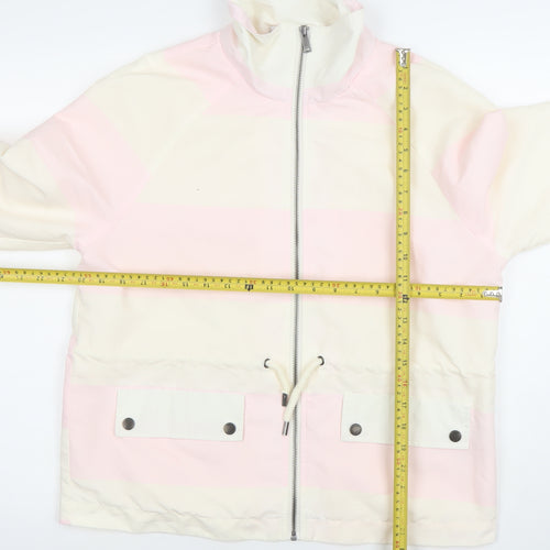 Noisy May Women’s Pink Striped Windbreaker Jacket Size M