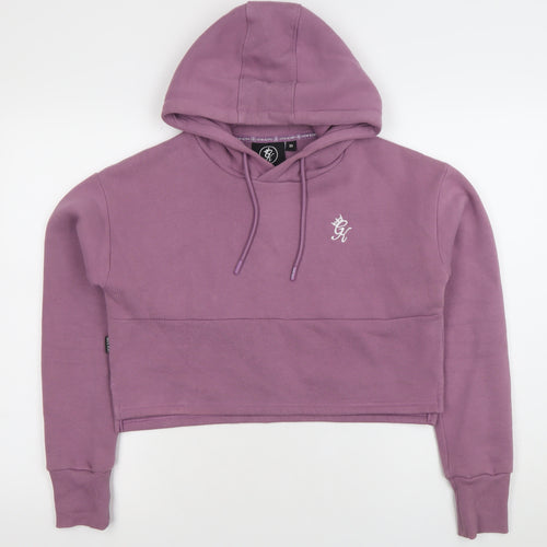 Gym King Women Purple Cropped Pullover Hoodie Size 10 Cotton Blend